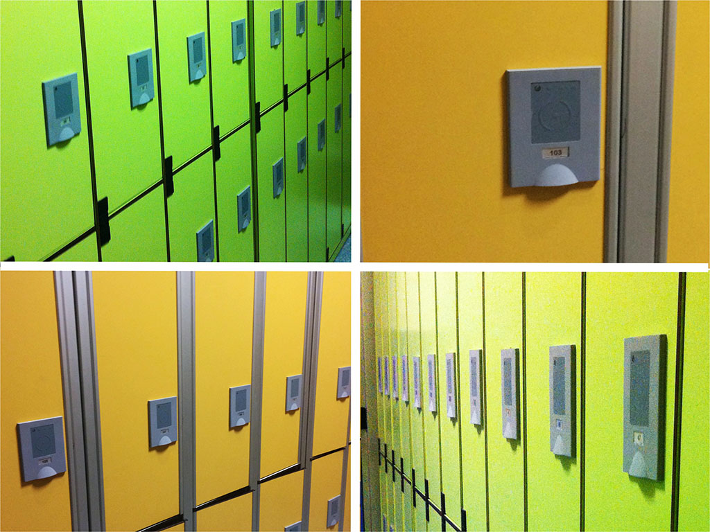 armadietti palestre rfid con serratura elettronica a contatto